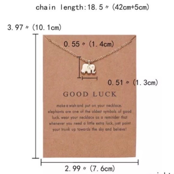 Good Luck Elephant Necklace - Picture 3 of 8